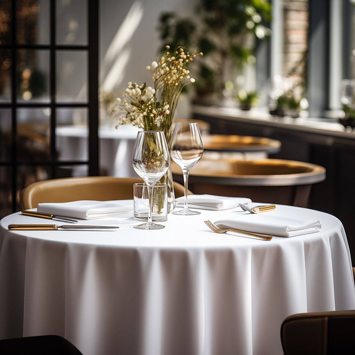 tablecloth_3_rotonta Beauty Home Ροτόντα επαγγελματική Stain Art Ε8496 Φ320 Λευκό - Image 1