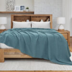 LINO Κουβέρτα Ημίδιπλη (170x240) Πικέ Cocoon Πετρόλ