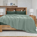 LINO Κουβέρτα Υπέρδιπλη (220x240) Πικέ Cocoon Μέντα