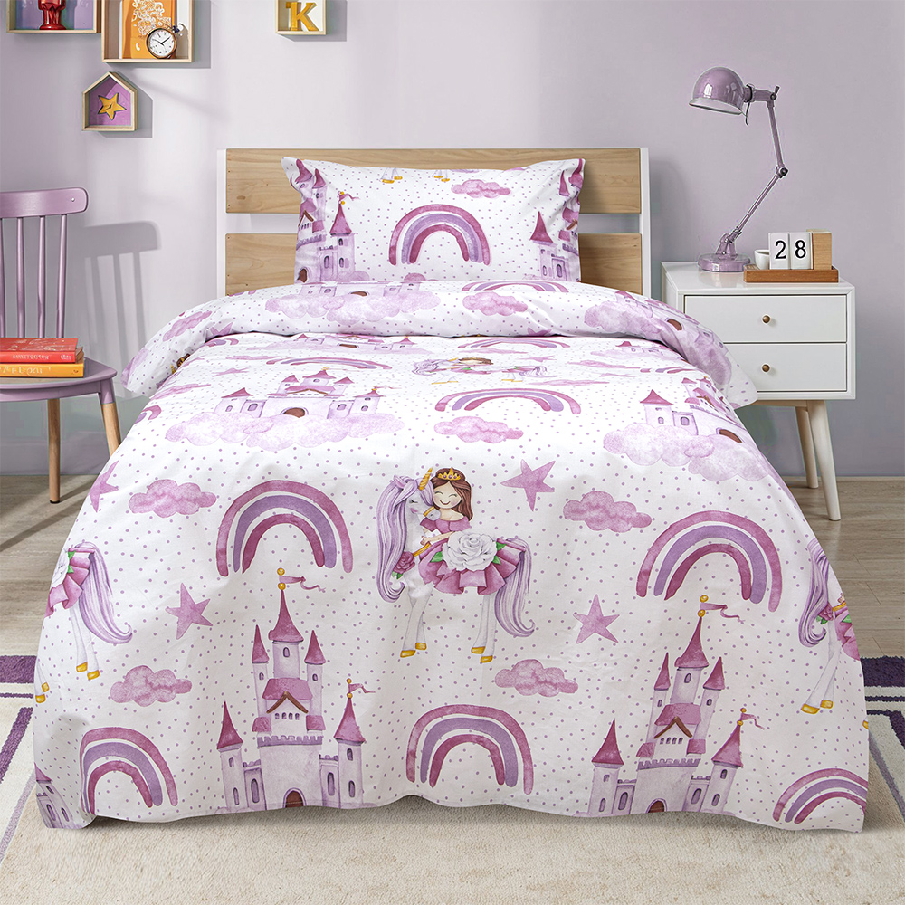 1500005263 LINO ΠΑΙΔΙΚΑ ΣΕΤ ΣΕΝΤΟΝΙΑ DREAMY CASTLELAND WHITE 170X260 - Image 1