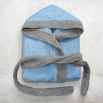 LINO Μπουρνούζι με κουκούλα Large Revel Γαλαζιο - Image 10