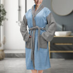 LINO Μπουρνούζι με κουκούλα Xlarge Revel Γαλάζιο - Image 6