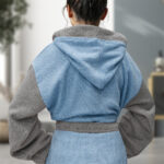 LINO Μπουρνούζι με κουκούλα Xlarge Revel Γαλάζιο - Image 7