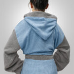 LINO Μπουρνούζι με κουκούλα Xlarge Revel Γαλάζιο - Image 8