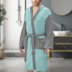 LINO Μπουρνούζι με κουκούλα Small Revel Μέντα