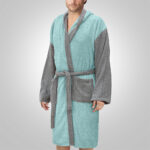 LINO Μπουρνούζι με κουκούλα Small Revel Μέντα - Image 3