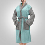 LINO Μπουρνούζι με κουκούλα Small Revel Μέντα - Image 8