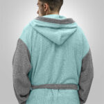 LINO Μπουρνούζι με κουκούλα Medium Revel Μέντα - Image 4