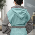 LINO Μπουρνούζι με κουκούλα Medium Revel Μέντα - Image 7