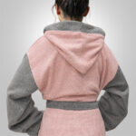 LINO Μπουρνούζι με κουκούλα Small Revel Ροζ - Image 9