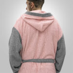 LINO Μπουρνούζι με κουκούλα Large Revel Ροζ - Image 4