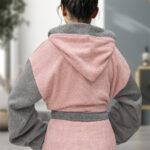 LINO Μπουρνούζι με κουκούλα Large Revel Ροζ - Image 7