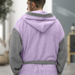 LINO Μπουρνούζι με κουκούλα Medium Revel Μωβ - Image 2