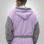 LINO Μπουρνούζι με κουκούλα Medium Revel Μωβ - Image 4