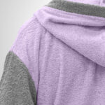 LINO Μπουρνούζι με κουκούλα Medium Revel Μωβ - Image 5