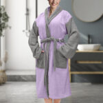 LINO Μπουρνούζι με κουκούλα Medium Revel Μωβ - Image 6