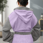 LINO Μπουρνούζι με κουκούλα Medium Revel Μωβ - Image 7