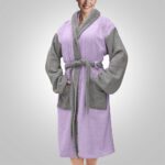 LINO Μπουρνούζι με κουκούλα Medium Revel Μωβ - Image 8