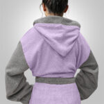 LINO Μπουρνούζι με κουκούλα Medium Revel Μωβ - Image 9