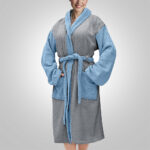 LINO Μπουρνούζι με κουκούλα Large Revel Γκρι - Image 8