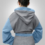 LINO Μπουρνούζι με κουκούλα Large Revel Γκρι - Image 9