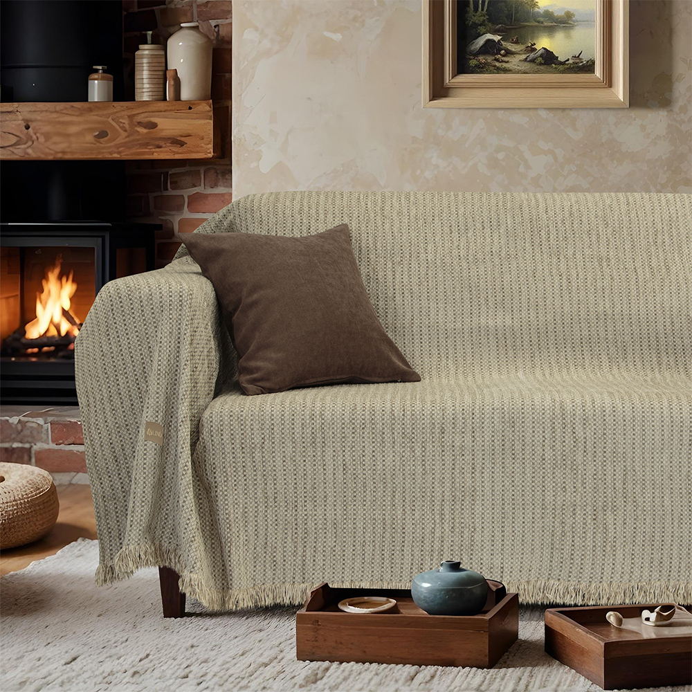 3000004483 LINO Ριχτάρι Πολυθρόνας (180x180) Velora Εκρού - Image 1