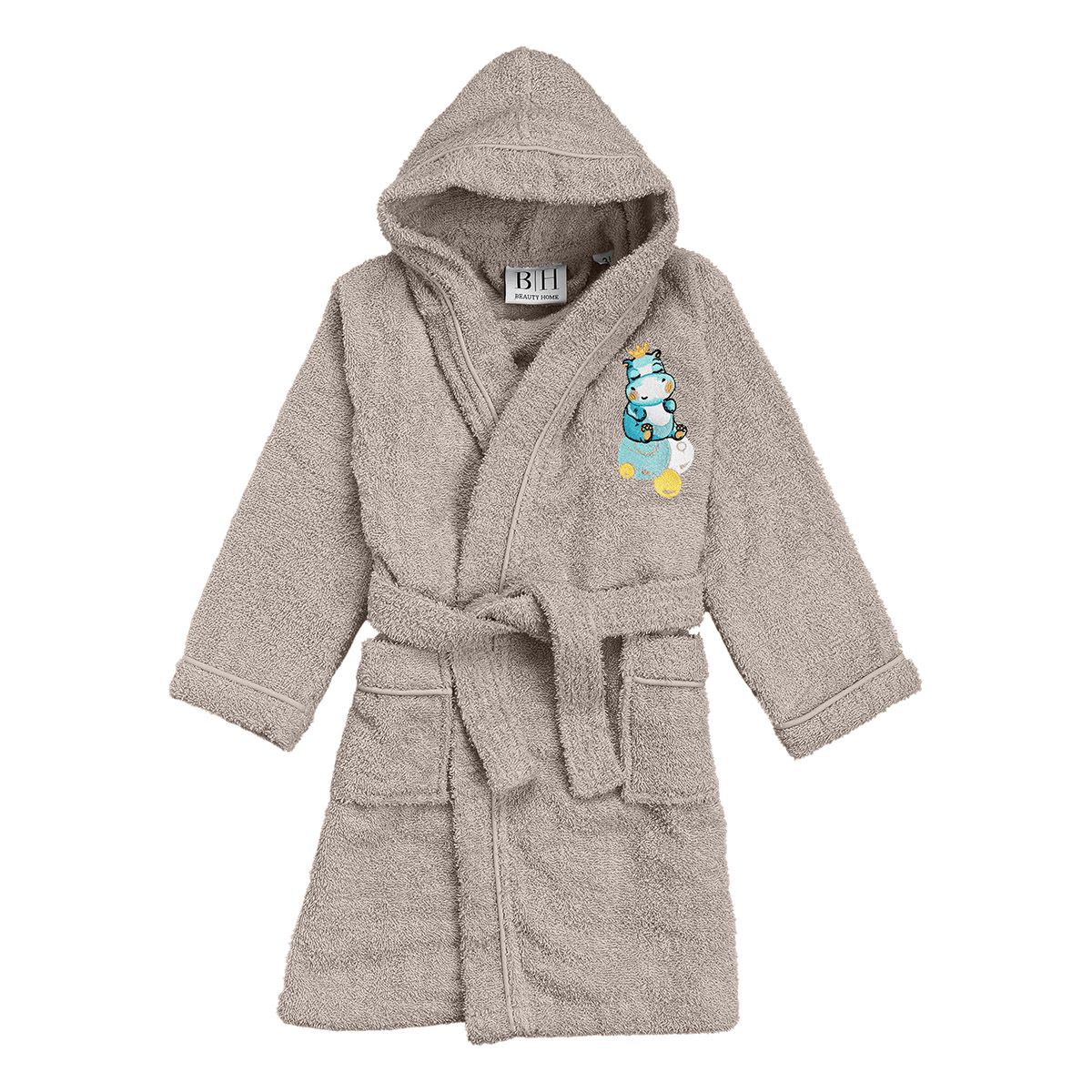 5424 Beauty Home Μπουρνούζι βρεφικό-παιδικό Art 5424 3-4 ετών Γκρι - Image 1