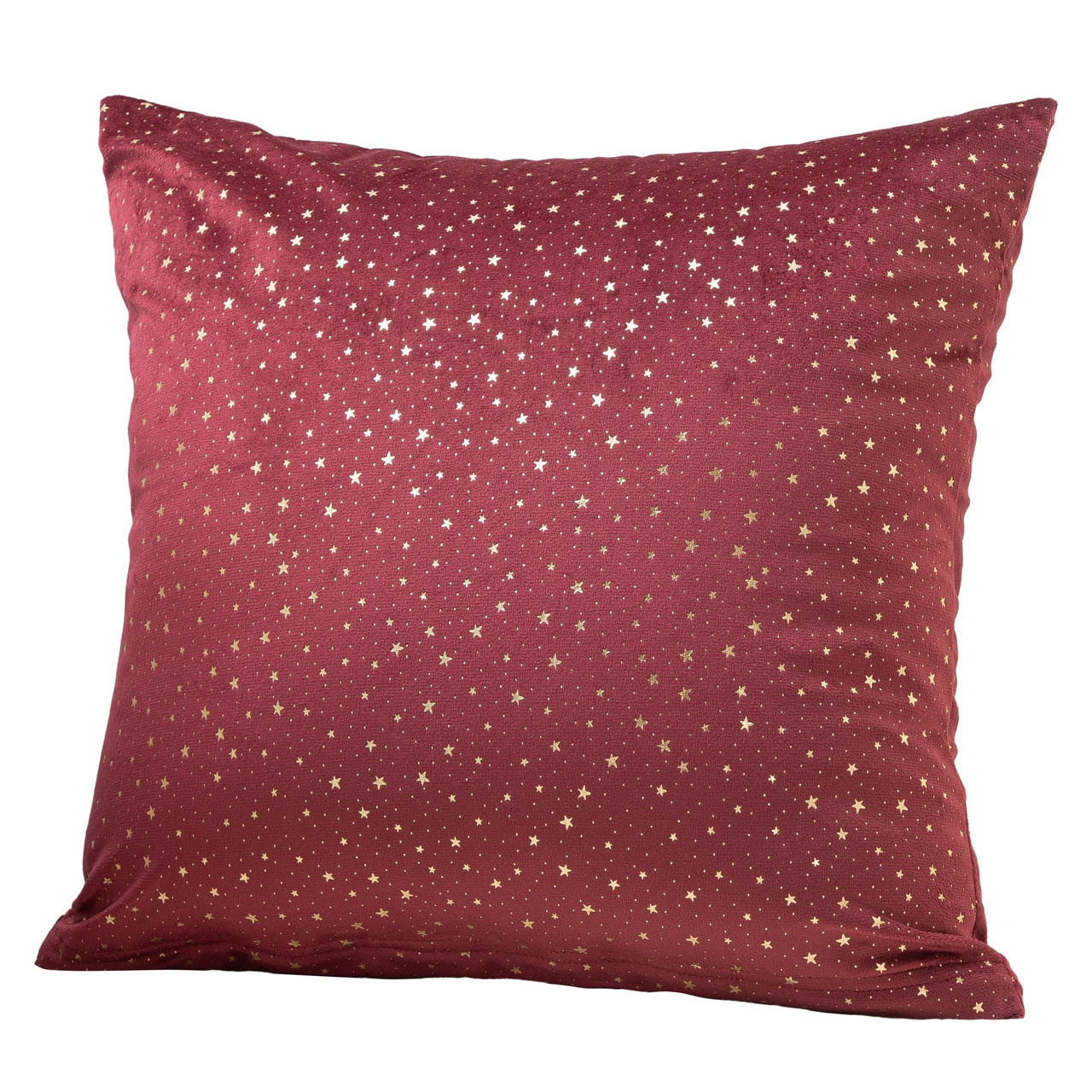 913019 Beauty Home Μαξιλαροθήκη 45 x 45 cm Βελούδο Μπορντό Με Χρύσα Αστέρια - Image 1