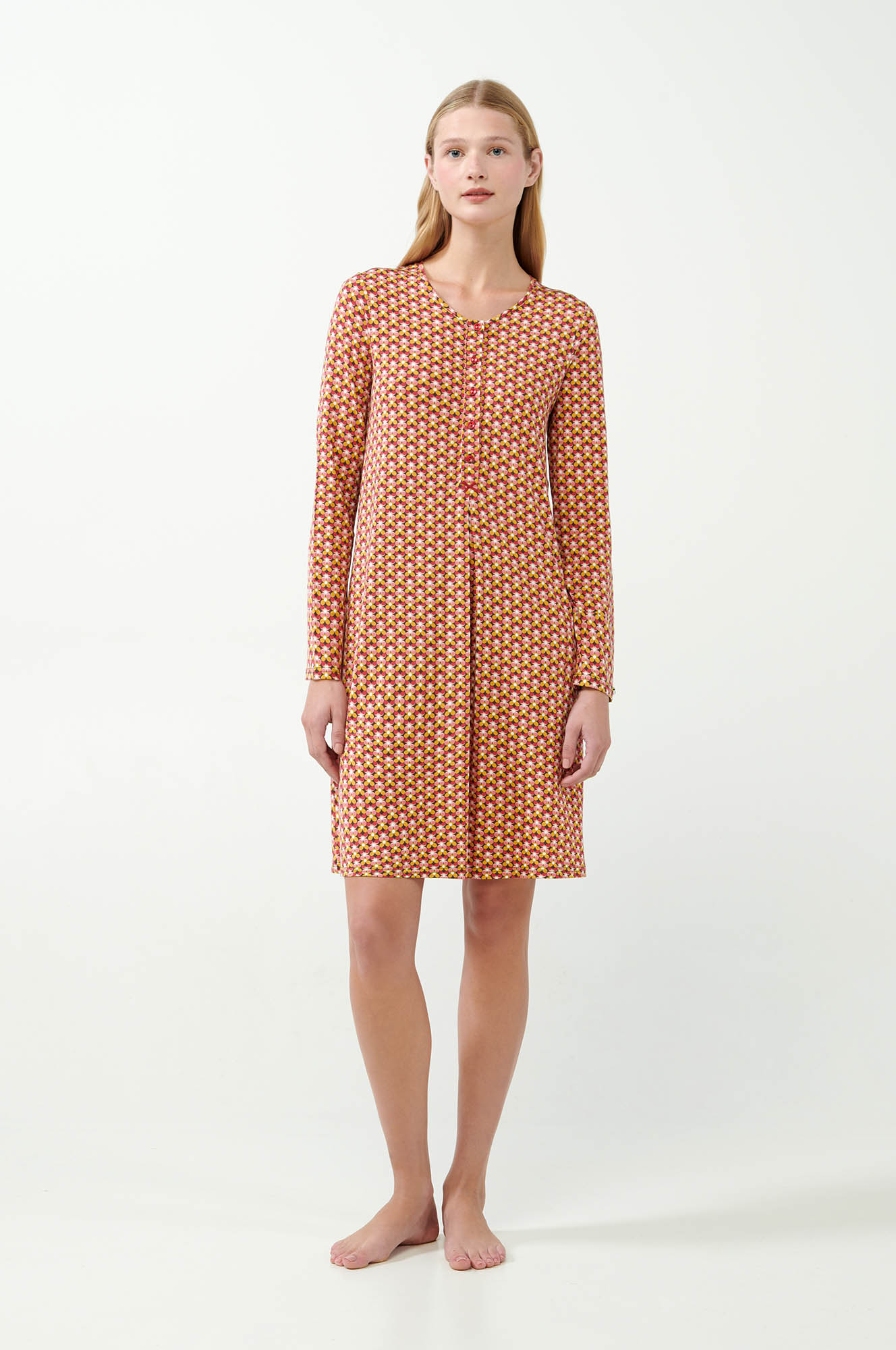 1_0465187764 Φλοράλ Νυχτικό Micromodal με Πατιλέτα - Image 1