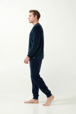 Ριγέ Πυτζάμα Velvet με Μανσέτες - Image 2