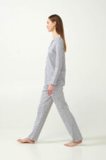 Interlock Κουμπωτή Πυτζάμα με Καρδιές - Image 2