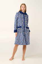 Μακριά Γυναικεία Ρόμπα Fleece με Κουμπιά - Image 3