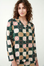 Κουμπωτή Πυτζάμα με Patchwork Μοτίβο - Image 2