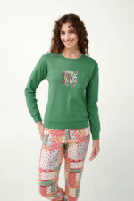 Πυτζάμα Interlock με Vintage Patchwork Μοτίβο - Image 4