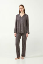 Κουμπωτή Πουά Πυτζάμα Micromodal - Image 2