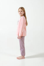 Παιδική Interlock Πυτζάμα με Houndstooth Μοτίβο - Image 4