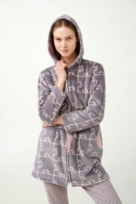 Fleece Ρόμπα με Σκύλο-Παζλ Μοτίβο - Image 2