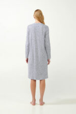 Εμπριμέ Interlock Νυχτικό με Πιέτα - Image 3