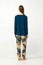 Πυτζάμα με Ιαπωνικό Φλοράλ και Πατιλέτα - Image 3