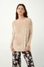 Φλοράλ  Πυτζάμα με Βελούδο - Image 3