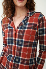 Χριστουγεννιάτικο Νυχτικό με Κουμπιά σε Ταρτάν Μοτίβο - Image 3