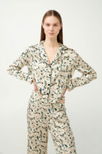 Viscose Satin Κουμπωτή Πυτζάμα Φλοράλ - Image 3