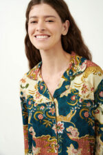 Κουμπωτή Πυτζάμα με Ιαπωνικό Φλοράλ - Image 3