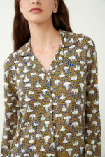 Κουμπωτό Νυχτικό με Ελέφαντες - Image 3