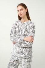 Πυτζάμα Fleece με Λαγουδάκια - Image 4