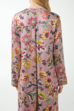 Viscose Satin Κουμπωτό Φλοράλ Νυχτικό - Image 4