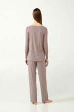 Μονόχρωμη Πυτζάμα από Bamboo Rib - Image 4