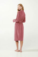 Σταυρωτή Μακριά Ρόμπα από Βελούδο - Image 2