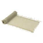 Beauty Home Ράννερ με ξέφτια – πρασινο ευκαλυπτου 30 cm x 3 m