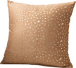 Beauty Home Μαξιλαροθήκη  45 x 45 cm Βελούδο Μπεζ Με Χρυσά Έλατα - Image 2